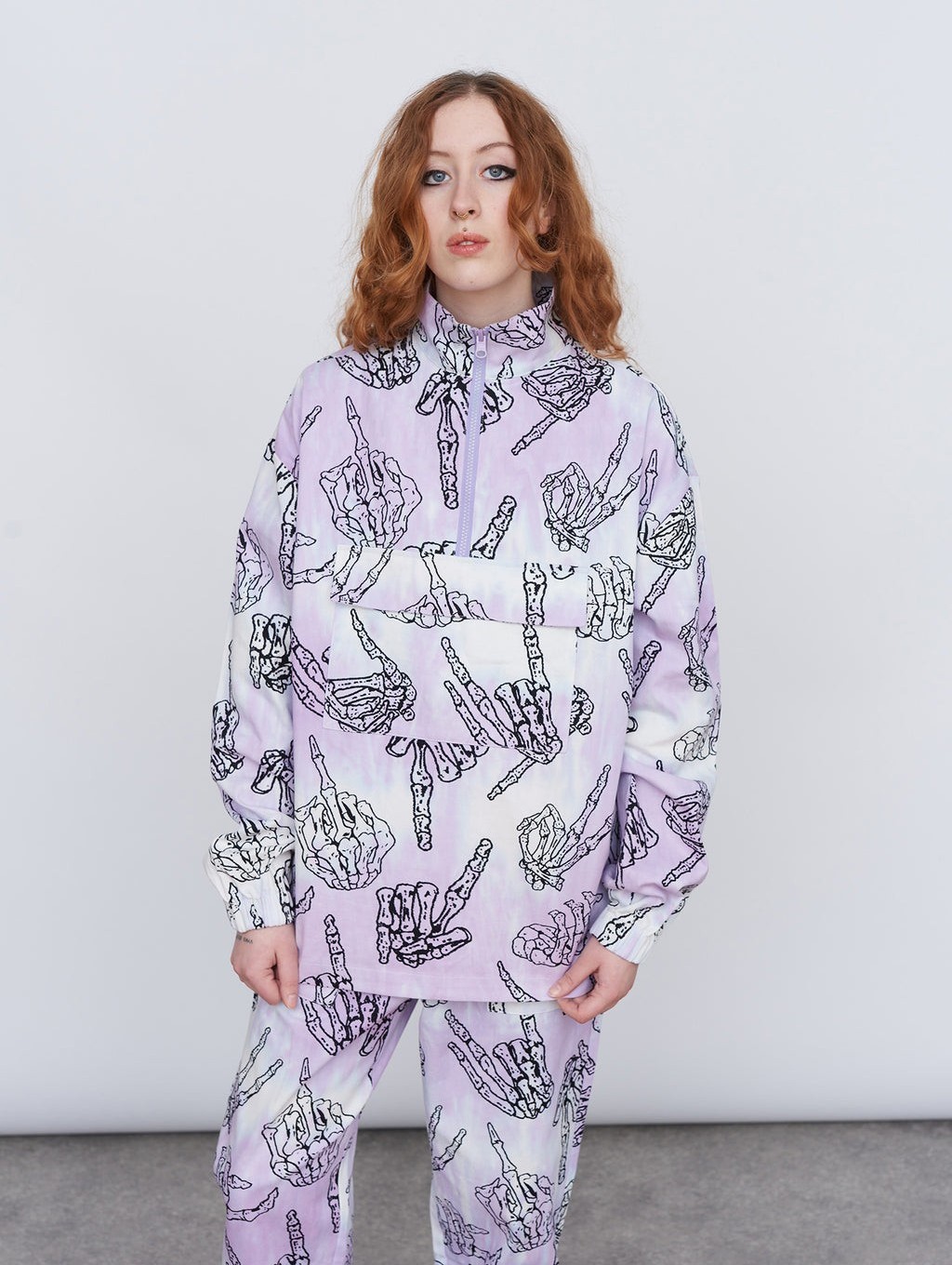 Lazy Oaf Skeletons In The Closet Halloween Oversized Spooky Jacket Size Small